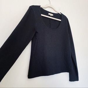 Madewell Black Long Sleeve ScoopNeck